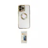 ieg™ iPhone 14 Pro Max Kılıf Pusula Form - Siyah 6D Mat Seramik Hayalet Nano Ekran Koruyucu