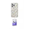 ieg™ iPhone 14 Pro Max Kılıf Pusula Form - Siyah Bilvis 5in1 5D Magic Hayalet Cam Ekran Koruyucu