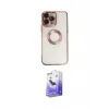 ieg™ iPhone 14 Pro Max Kılıf Pusula Form - Siyah Bilvis 5in1 5D Magic Hayalet Cam Ekran Koruyucu