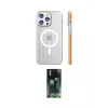 ieg™ iPhone 14 Pro Max Kılıf Pusula Minimal Koleksiyonu - Şeffaf 360 Full Body Arka Koruyucu