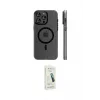 ieg™ iPhone 14 Pro Max Kılıf Pusula Minimal Koleksiyonu - Şeffaf Pasifik Cam Ekran Koruyucu