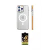 ieg™ iPhone 14 Pro Max Kılıf Pusula Minimal Koleksiyonu - Siyah Buffer Cam Ekran Koruyucu