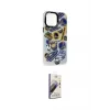 ieg™ iPhone 14 Pro Max Kılıf Siluet Çizgi Koleksiyonu - Siyah Bilvis 3D Mat Cam Ekran Koruyucu