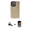 ieg™ iPhone 14 Pro Max Kılıf Siluet Işık Serisi - Siyah Buffer Hayalet Cam Ekran Koruyucu + Bilvis Titan Kamera Lens - DNMR
