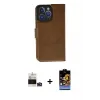 ieg™ iPhone 14 Pro Max Kılıf Siluet Işık Serisi - Siyah Buffer Hayalet Cam Ekran Koruyucu + Bilvis Titan Kamera Lens - DNMR