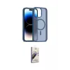 ieg™ iPhone 14 Pro Max Kılıf Siluet Minimal Prime - Siyah Bilvis 3D Mat Cam Ekran Koruyucu