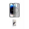 ieg™ iPhone 14 Pro Max Kılıf Siluet Minimal Prime - Siyah Bilvis 3D Mat Cam Ekran Koruyucu