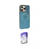ieg™ iPhone 14 Pro Max Kılıf Siluet Modern Koleksiyonu - Siyah Bilvis 5in1 3D Magic Cam Ekran Koruyucu