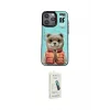 ieg™ iPhone 14 Pro Max Kılıf Siluet Modern Özel Seri - Şeffaf Pasifik Cam Ekran Koruyucu