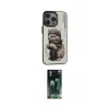 ieg™ iPhone 14 Pro Max Kılıf Siluet Modern Özel Seri - Siyah 360 Mat Full Body Arka Koruyucu