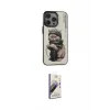 ieg™ iPhone 14 Pro Max Kılıf Siluet Modern Özel Seri - Siyah Bilvis 3D Mat Cam Ekran Koruyucu