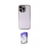 ieg™ iPhone 14 Pro Max Kılıf Vadi Minimal - Siyah Bilvis 5in1 3D Magic Cam Ekran Koruyucu