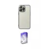ieg™ iPhone 14 Pro Max Kılıf Vadi Minimal - Siyah Bilvis 5in1 3D Magic Cam Ekran Koruyucu