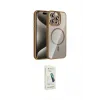 ieg™ iPhone 14 Pro Max Kılıf Yadigar Asil Koleksiyonu - Şeffaf Pasifik Cam Ekran Koruyucu