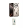 ieg™ iPhone 14 Pro Max Kılıf Yadigar Asil Koleksiyonu - Şeffaf Pasifik Cam Ekran Koruyucu