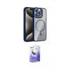 ieg™ iPhone 14 Pro Max Kılıf Yadigar Asil Koleksiyonu - Siyah Bilvis 5in1 5D Magic Hayalet Cam Ekran Koruyucu