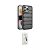 ieg™ iPhone 14 Pro Max Kılıf Yadigar Doku Özel Seri - Şeffaf Pasifik Cam Ekran Koruyucu