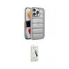 ieg™ iPhone 14 Pro Max Kılıf Yadigar Doku Özel Seri - Şeffaf Pasifik Cam Ekran Koruyucu