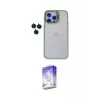 ieg™ iPhone 14 Pro Max Kılıf Yankı Asil Serisi - Siyah Bilvis 5in1 3D Magic Cam Ekran Koruyucu