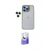 ieg™ iPhone 14 Pro Max Kılıf Yankı Asil Serisi - Siyah Bilvis 5in1 5D Magic Hayalet Cam Ekran Koruyucu