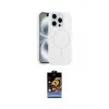 ieg™ iPhone 14 Pro Max Kılıf Yankı Form Serisi - Siyah Buffer Hayalet Cam Ekran Koruyucu