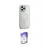 ieg™ iPhone 14 Pro Max Kılıf Yankı Işık Özel Seri - Siyah Bilvis 5in1 3D Magic Cam Ekran Koruyucu