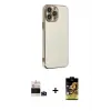 ieg™ iPhone 14 Pro Max Kılıf Yankı Serisi - Siyah Buffer Cam Ekran Koruyucu + Bilvis Titan Kamera Lens - DNMR