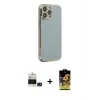 ieg™ iPhone 14 Pro Max Kılıf Yankı Serisi - Siyah Buffer Cam Ekran Koruyucu + Bilvis Titan Kamera Lens - DNMR