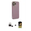 ieg™ iPhone 14 Pro Max Kılıf Yankı Serisi - Siyah Buffer Cam Ekran Koruyucu + Bilvis Titan Kamera Lens - DNMR