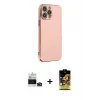 ieg™ iPhone 14 Pro Max Kılıf Yankı Serisi - Siyah Buffer Cam Ekran Koruyucu + Bilvis Titan Kamera Lens - DNMR
