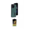 ieg™ iPhone 14 Pro Max Kılıf Yörünge Işık Serisi - Siyah Buffer Cam Ekran Koruyucu