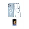 ieg™ iPhone 14 Pro Max Kılıf Yörünge Minimal - Siyah Buffer Hayalet Cam Ekran Koruyucu