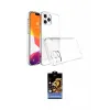 ieg™ iPhone 14 Pro Max Kılıf Zirve Doku - Siyah Buffer Hayalet Cam Ekran Koruyucu