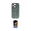ieg™ iPhone 14 Pro Max Kılıf Zirve Yansıma Serisi - Siyah Buffer Hayalet Cam Ekran Koruyucu