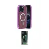 ieg™ iPhone 15 Kılıf Eksen Çizgi - Şeffaf 360 Full Body Arka Koruyucu