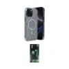 ieg™ iPhone 15 Kılıf Eksen Çizgi - Şeffaf 360 Full Body Arka Koruyucu
