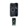 ieg™ iPhone 15 Kılıf Eksen Çizgi - Şeffaf 360 Full Body Arka Koruyucu