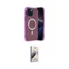 ieg™ iPhone 15 Kılıf Eksen Çizgi - Siyah Bilvis 3D Mat Cam Ekran Koruyucu