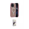 ieg™ iPhone 15 Kılıf Eksen Çizgi - Siyah Bilvis 3D Mat Cam Ekran Koruyucu