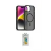ieg™ iPhone 15 Kılıf Siluet Minimal Prime - Siyah Polymer Nano Ekran Koruyucu
