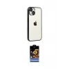 ieg™ iPhone 15 Kılıf Vadi Minimal - Siyah Buffer Hayalet Cam Ekran Koruyucu