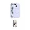 ieg™ iPhone 15 Kılıf Yankı Form Serisi - Siyah Bilvis 3D Mat Cam Ekran Koruyucu