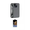 ieg™ iPhone 15 Kılıf Zirve Modern Prime - Siyah Buffer Hayalet Cam Ekran Koruyucu