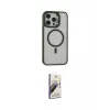 ieg™ iPhone 15 Pro Kılıf Ahenk Klasik Özel Seri - Siyah Bilvis 3D Mat Cam Ekran Koruyucu