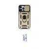ieg™ iPhone 15 Pro Kılıf Ahenk Klasik - Siyah Bilvis 0.18mm Plus Cam Ekran Koruyucu