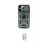ieg™ iPhone 15 Pro Kılıf Ahenk Klasik - Siyah Bilvis 0.18mm Plus Cam Ekran Koruyucu