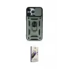 ieg™ iPhone 15 Pro Kılıf Ahenk Klasik - Siyah Bilvis 3D Mat Cam Ekran Koruyucu