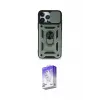 ieg™ iPhone 15 Pro Kılıf Ahenk Klasik - Siyah Bilvis 5in1 3D Magic Cam Ekran Koruyucu