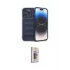 ieg™ iPhone 15 Pro Kılıf Atlas Koleksiyonu - Siyah Bilvis 3D Cam Ekran Koruyucu