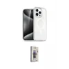 ieg™ iPhone 15 Pro Kılıf Eksen Doku Koleksiyonu - Siyah Bilvis 3D Cam Ekran Koruyucu